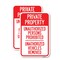 Signmission Unauthorized Persons Prohibited Unauthorized Vehicles R, 12'' X 18'', Heavy Gauge Aluminum, 2PK A-1218-2PACK-22778 - alternate 1