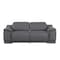 Homeroots 76in Dark Gray and Silver Italian Leather Power Reclining Loveseat 720517 - alternate 1