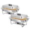 Megachef 9.5 Quart Foldable Stainless Steel Professional Chafing Dish/Buffet Server Trays, 2PK MG-430401-2 - alternate 1