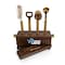 Picnic Time Family Of Brands NFL Detroit Lions Sidecar 5-Piece Bar Tool Set, (Acacia Wood) 672-05-508-117-2 - alternate 3