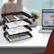 Acrimet Facility 4 Tier Letter Tray Side Load Letter Size A4 Desktop File Organizer Plastic Black 256.4 - alternate 5