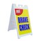 Signmission Free Brake Check, A-Frame & 2 Decals Installed, Heavy-Duty Plastic Frame SBHD-D-2436-Free Brake Check - alternate 1