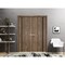 Sartodoors Slab Barn Door Panel, Planum 0011 Walnut and Aluminum Strips, Sturdy Finished Flush Modern Doors, P PLANUM0011S-WLN-18 - alternate 4