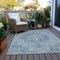 Homeroots 5' X 8' Blue Floral Medallion Washable Indoor Outdoor Area Rug 607897 - alternate 4