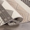 World Rug Gallery Contemporary Boho Indoor/Outdoor Runner Rug 2 ft 7 in x 8 ft Gray 5559GRAY27X8 - alternate 3