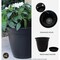 Hc Companies Eclipse 12'' Black Planter with Saucer ECA12000G18 - alternate 4