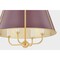 Hudson Valley Lighting Cambridge 4 Light Chandelier in Aged Brass/Soft Crimson by Mark D. Sikes MDS120-AGB/CRN - alternate 4