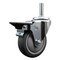 Service Caster 4 Inch Thermoplastic  Rubber Wheel Swivel 58 Inch Threaded Stem Caster with Brake SCC SCC-TS20S414-TPRB-PLB-58212 - alternate 1