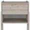 Homeroots 22" Light Gray Wood One Drawer Nightstand 477922 - alternate 4