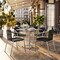 Flash Furniture Square Table Set, Aluminum, Plastic, Rattan, Stainless Steel, Grey TLH-ALUM-32SQ-020BKCHR4-GG - alternate 6