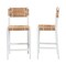 Bali & Pari Talli Bohemian Paper Loom and White Mahogany Wood 2-Piece Bar Stool Set 249-2PC-13886-ZORO - alternate 4