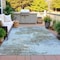 Homeroots 8' X 10' Taupe And Sky Blue Abstract Washable Indoor Outdoor Area Rug 630666 - alternate 3