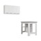 Homeroots 41in Dark Gray and White Wood Kitchen Island Set With Storage 519052 - alternate 3