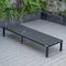Leisuremod Marlin Patio Chaise Lounge Chair with Black Aluminum Frame, Black MLBL-77BL - alternate 9