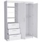 Homeroots 59" White Three Drawer Combo Dresser 524965 - alternate 8