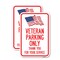 Signmission Veteran Parking Only Thank You for Your Service, 12'' X 18'' 2 Signs, Heavy Gauge Aluminum, 2PK A-1218-2PACK-22737 - alternate 1