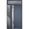Vdomdoors Steel Door Deux 0729 Gray Graphite Sidelight and Transom Window Stainless Inserts Single Modern Pai DEUX0729EXD-GRE-W36+12 x H80+16-Right-hand Inswing - alternate 3