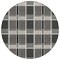Homeroots 8' Black Gray And Brown Round Plaid Washable Indoor Outdoor Area Rug 597543 - alternate 5