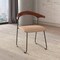Leisuremod Lyra Collection Modern Chair in Dark Wood back and Taupe Seat, 2PK LCAS-41DTP2 - alternate 6