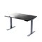 Homeroots 48" Adjustable Black and Gray Stainless Steel Computer Desk 397734 - alternate 4