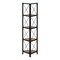 Homeroots 59" Brown Metal and Wood Four Tier Corner Bookcase 489794 - alternate 5
