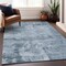 Homeroots 3' X 5' Denim Blue And Silver Abstract Washable Indoor Outdoor Area Rug 602695 - alternate 5