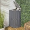 Happimess Chloe 15.56-Gallon All-Weather Wicker/Metal Corner Hideaway Outdoor Trash Can, Navy/White HPM1200B - alternate 8