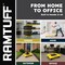 Ramtuff Connectable Moving Dollies - Plastic Cart w/ 3 in Swivel Casters, 330 lb Capacity, Yellow, 4PK 606537 - alternate 2