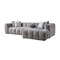 Homeroots Light Gray Boucle L Shaped Two Piece Sofa and Chaise Sectional With Toss Pillows 644521 - alternate 4