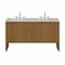 James Martin Vanities Hudson 60" Double Vanity, Honey Oak w/ 3 CM Ethereal Noctis Silestone Top 435-V60D-HNO-3ENC - alternate 1