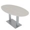 Skutchi Designs Boval Conference Table With Power Unit, 36 in W, 72 in L, Ivory HAR-BOVL-36X72-DOU-K458-NA - alternate 1
