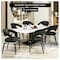 Leisuremod Entice Modern Leather Dining Chair with Iron Legs Open-Back Design in Charcoal Black EC60CH - alternate 7