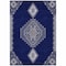 Homeroots 5' X 8' Navy Blue Gray And Brown Oriental Washable Indoor Outdoor Area Rug 598425 - alternate 6