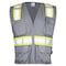 Dome75 Hi-Vis Safety Vest SM/MD Class Non-ANSI/Enhanced Visibility , Zipper 6 Pockets, 2 Mic Tab DV2183 - alternate 3