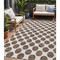 Homeroots 5' X 8' Brown And Ivory Polka Dot Washable Indoor Outdoor Area Rug 614882 - alternate 1
