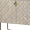 Homeroots 19in Brown and Gold Solid Wood and Metal Accent Cabinet With Two Doors 727713 - alternate 3