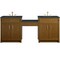 James Martin Vanities Bellshire 84" Dual Vanity Set w/24" Make-Up Counter, Honey Oak w/3 cm Charcoal Soapstone Silestone T 660-VMC84-HNO-3CSP - alternate 1