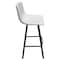 Leisuremod Elland Upholstered Leather Bar Stool With Iron Legs & Footrest, Light Grey, 2PK ES29LGR2 - alternate 3