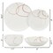 Elama Sydney 24 Piece Porcelain Double Bowl Dinnerware Set, Service for 6 750123743M - alternate 7