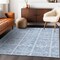 Homeroots 10' X 14' Sky Blue And Denim Blue Medallion Washable Indoor Outdoor Area Rug 589349 - alternate 6