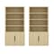 Manhattan Comfort Rivington 40in Bookcase Cabinet in Natural Oak - Set of 2 2-BC006-NA - alternate 6