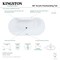 Kingston Brass 66-5/16" Acrylic Oval Double Ended Freestanding Tub with Drain, Glossy White VTDE673223 - alternate 3