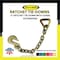 Tie 4 Safe 2'' x 40' Ratchet Tie Downs w/ Chain Extension WLL: 3,333 lbs. Black RT04C-540-F87-BLK-C - alternate 2