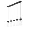 Z-Lite Fontaine 5 Light Linear Chandelier, Matte Black, 44.25 In W 7002P5-5L-MB - alternate 2