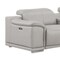Homeroots Ash Gray Leather Modular L Shaped Seven Piece Corner Sectional With Console 643898 - alternate 3