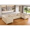 Homeroots Beige Italian Leather Power Reclining U Shaped Eight Piece Corner Sectional With Console 632561 - alternate 6