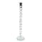 Homeroots 14" Clear And Silver Geo Stacks Crystal Tabletop Taper Candlestick 590225 - alternate 2
