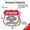 Signmission 24 Hour Surveillance Shield Sign Attenti, 18 inch X 18 inch, Vinyl Decal, 2PK SHI-D-2PACK-18-352 - alternate 4