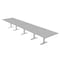 Skutchi Designs 18ft Conference Table W/ Power Unit | 18 Person Modular Rectangular Meeting Table | Harmony Series HAR-REC-48x216-T-U779-NA - alternate 1