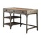 Homeroots 47" Natural and Gray Writing Desk With Three Drawers 286083 - alternate 2